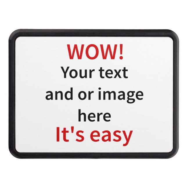 Customizable Template Make Your Own Hitch Cover (Front)