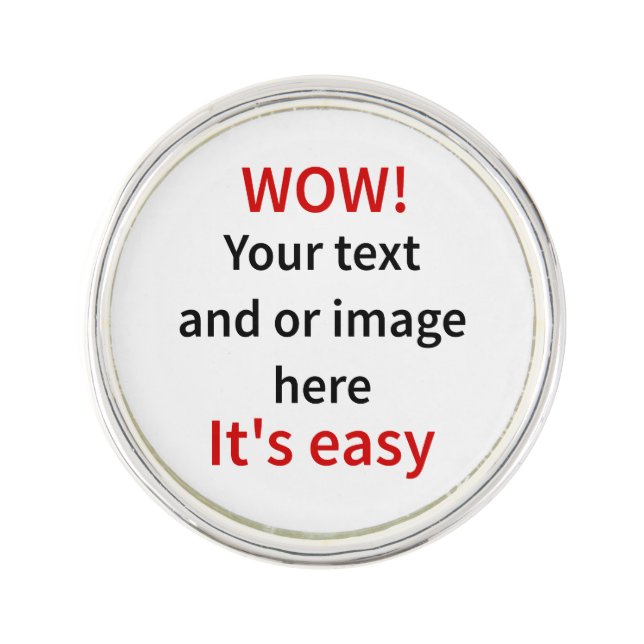Customizable Template Make Your Own Lapel Pin (Front)
