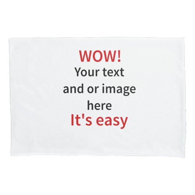 Customizable Template Make Your Own Pillowcase (Front)