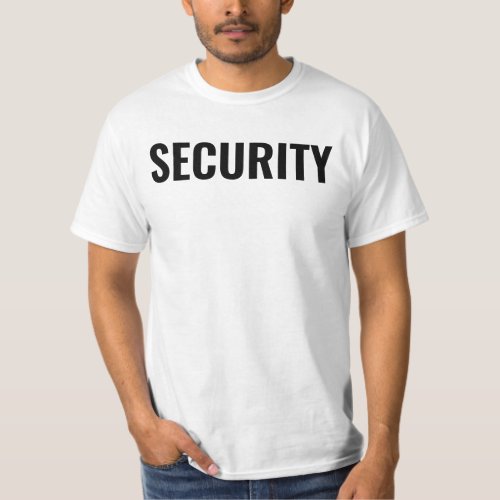 Customizable Template Mens Security Staff Value T_Shirt