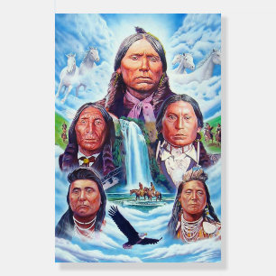 Customizable Template Native Americans Painting Foam Board