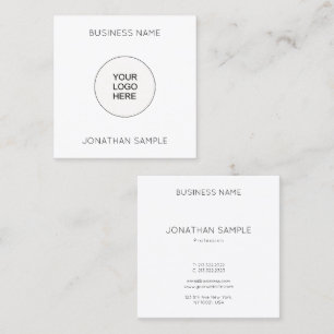 Customizable Template Upload Your Company Logo Square Business Card