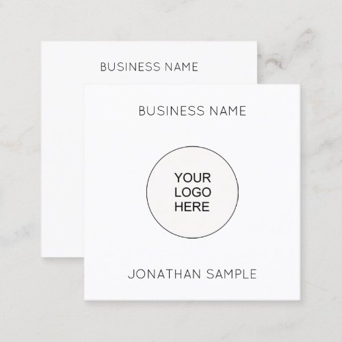 Customizable Template Upload Your Company Logo Square Business Card