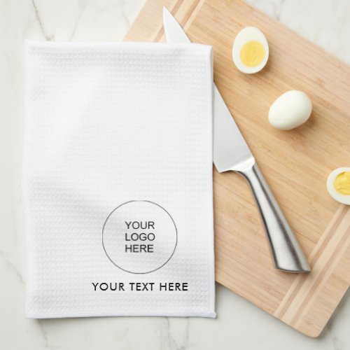Customizable Template Your Business Logo Text Kitchen Towel