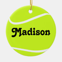 Customizable Tennis Ball Christmas Ornament