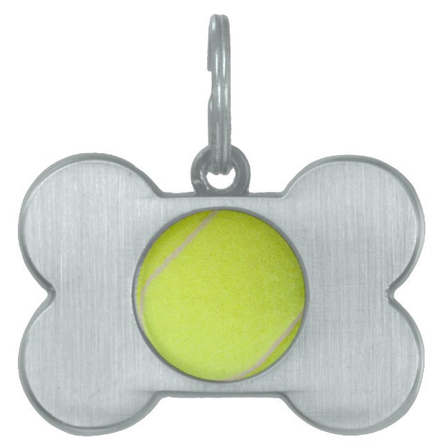 Customizable Tennis Ball Pet ID Tag (Front)