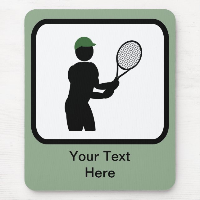 Customizable Tennis Player Logo Mouse Pad (Front)