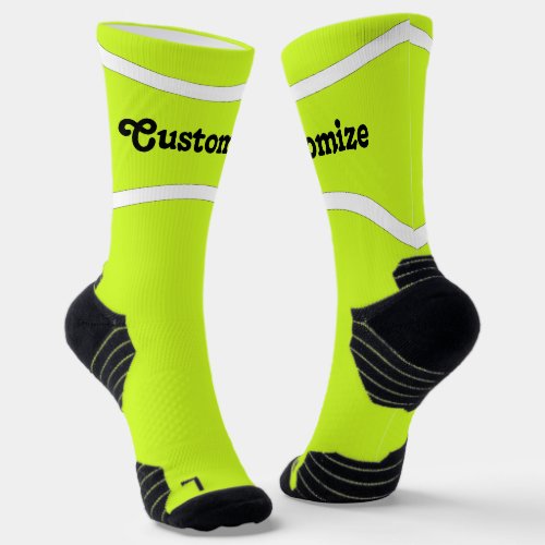 Customizable Tennis Player or Team Name Sports Socks