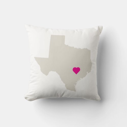 Customizable Texas State Love Reversible Pillow