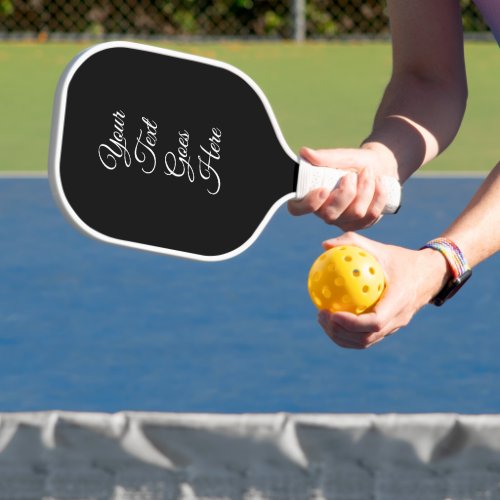 Customizable Text And Color Elegant Template Pickleball Paddle