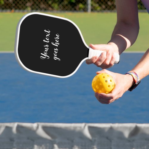 Customizable Text And Color Template Typography Pickleball Paddle