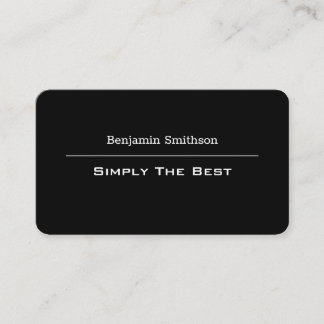 Customizable Text and Colors Basic Black and White Business Card