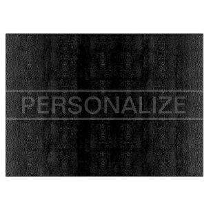 Customizable Text   Bold Modern Black & Dark Grey Cutting Board
