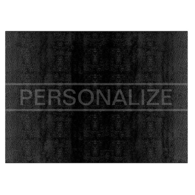 Customizable Text | Bold Modern Black & Dark Grey Cutting Board (Front)