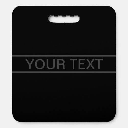 Customizable Text  Bold Modern Black  Dark Grey Seat Cushion