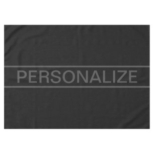 Customizable Text Bold Modern Black & Dark Grey Tablecloth