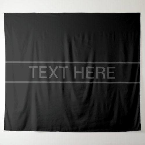 Customizable Text  Bold Modern Black  Dark Grey Tapestry
