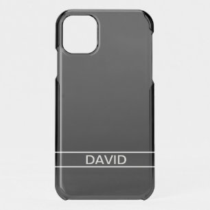 Customizable Text Bold Modern Black iPhone 11 Case