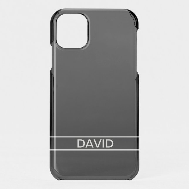 Customizable Text | Bold Modern Black Uncommon iPhone Case (Back)