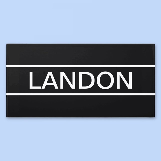 Customizable Text | Bold Modern Black & White Door Sign (Creator Uploaded)