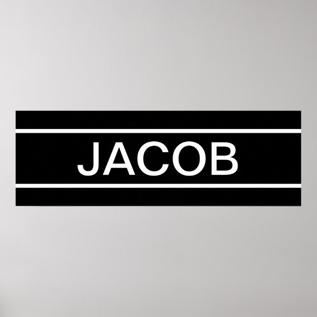 Customizable Text | Bold Modern Black & White Poster (Front)