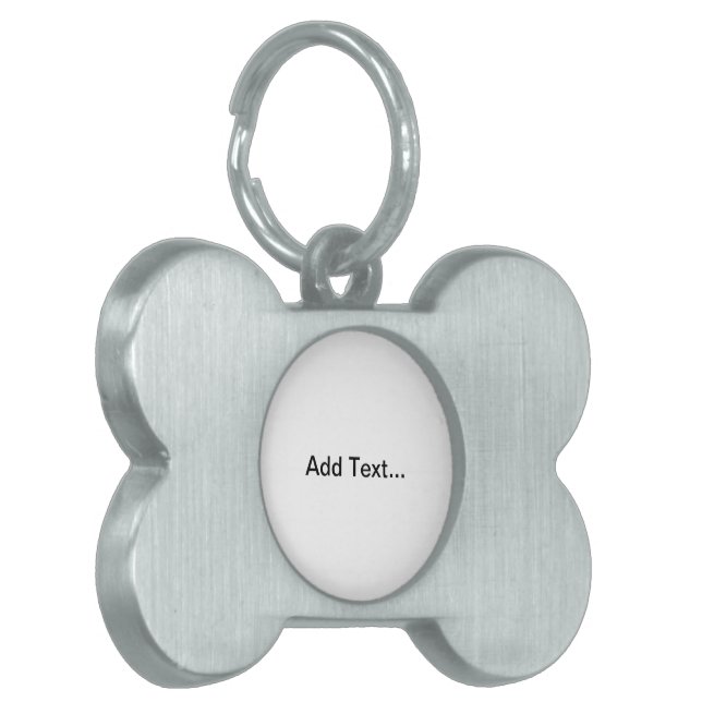 Customizable Text, Bone Shaped Pet Tag (Front Left)