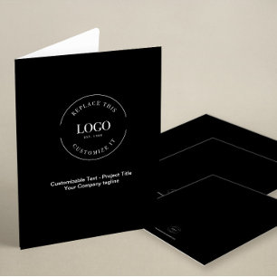 Customizable Text Business Logo website black Pocket Folder