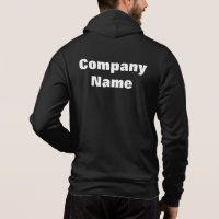 Customizable Text Business Name Fleece Zip Jogger Hoodie Zazzle