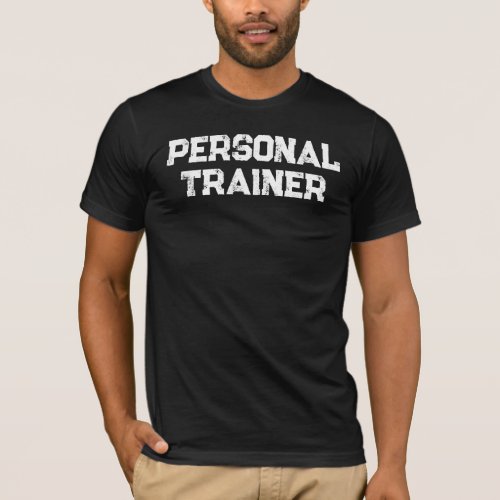 Customizable Text  Color Mens Personal Trainer T_Shirt