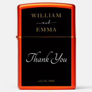 Customizable Text & Color – Wedding Thank You Zippo Lighter