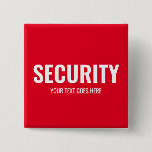 Customizable Text & Design Security Template Red Button