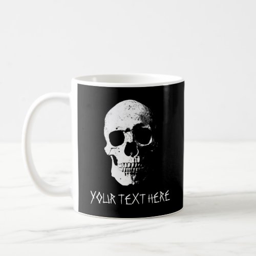 Customizable TextDesign Template Skull Halloween Coffee Mug