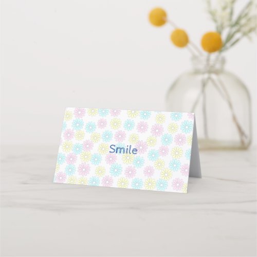 Customizable Text Flower Pastel Loyalty Card