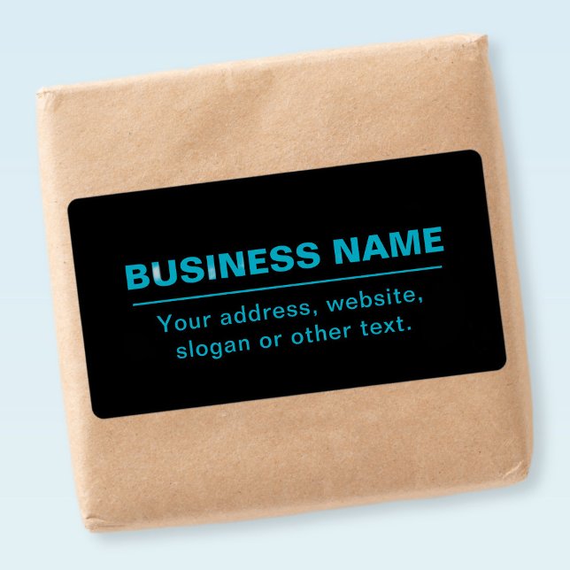 Customizable Text for Business Etc. Editable Black Label (Creator Uploaded)