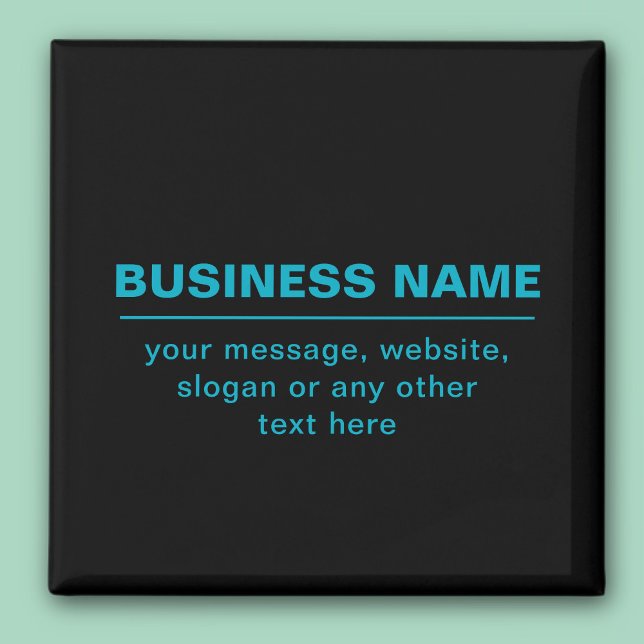 Customizable Text for Business Etc. Editable Black Magnet (Creator Uploaded)