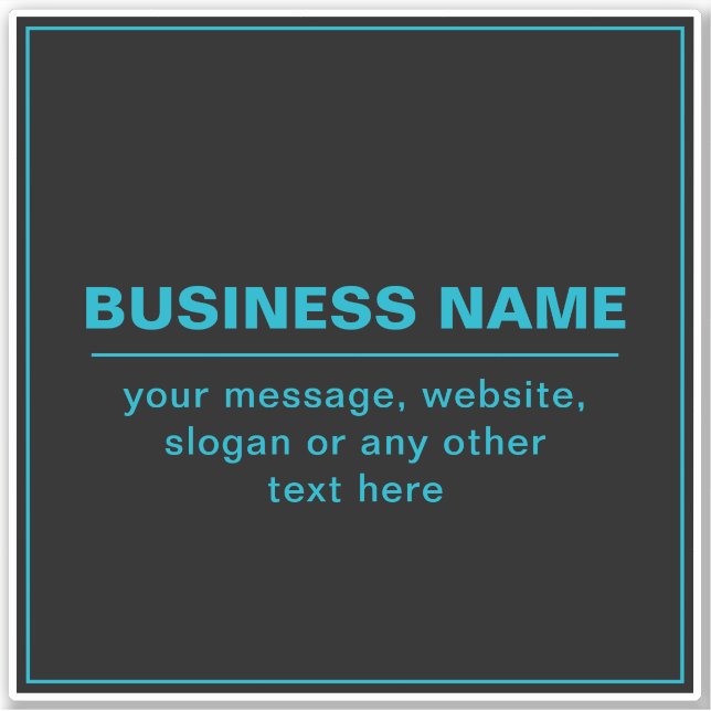 Customizable Text for Business Etc. Editable Black Sticker (Front)