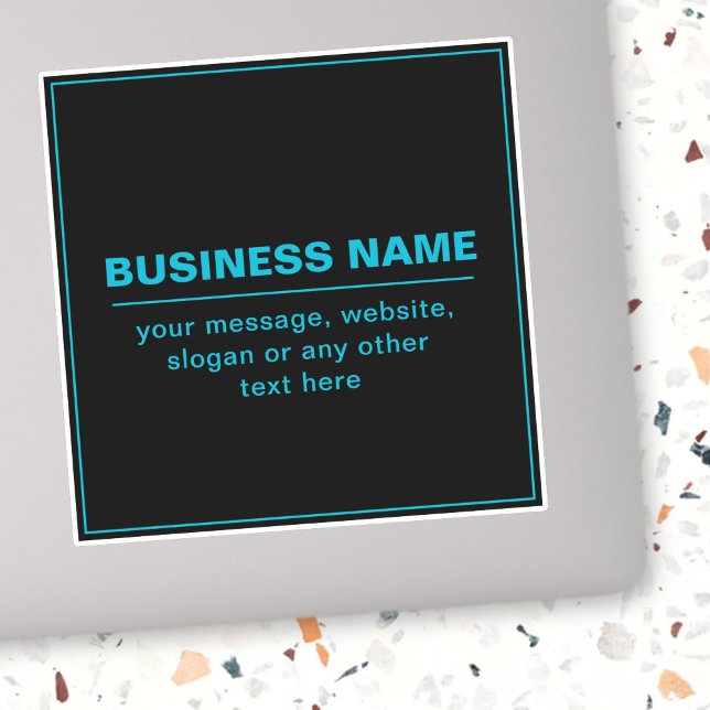 Customizable Text for Business Etc. Editable Black Sticker (Creator Uploaded)