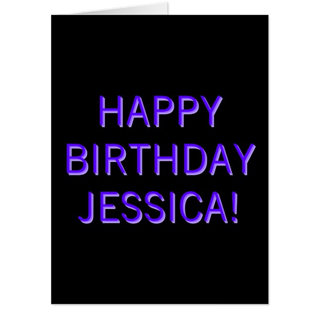 Customizable Text Happy Birthday to Any Name Card (Front)