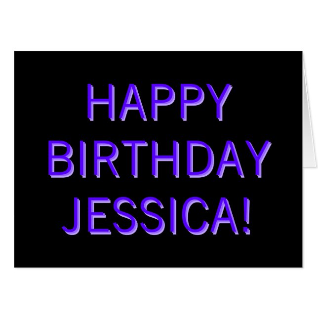 Customizable Text Happy Birthday to Any Name Card (Front Horizontal)