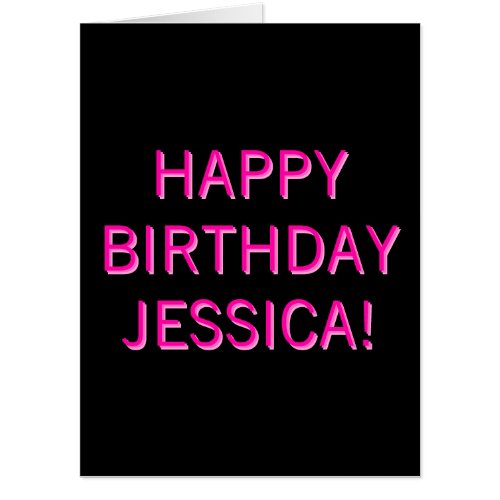 Customizable Text Happy Birthday to Any Name Card