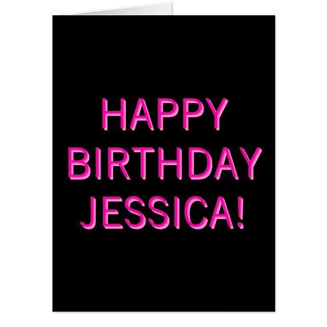 Customizable Text Happy Birthday to Any Name Card (Front)