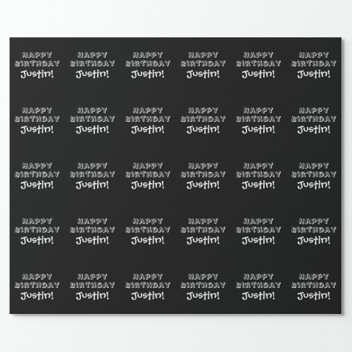 Customizable Text Happy Birthday Wrapping Paper