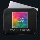 Customizable Text Image Design Color Template Laptop Sleeve<br><div class="desc">Customizable Image Photo Picture Business Company Logo Add Text Template Elegant Modern Neoprene 10 inch Laptop Sleeve.</div>