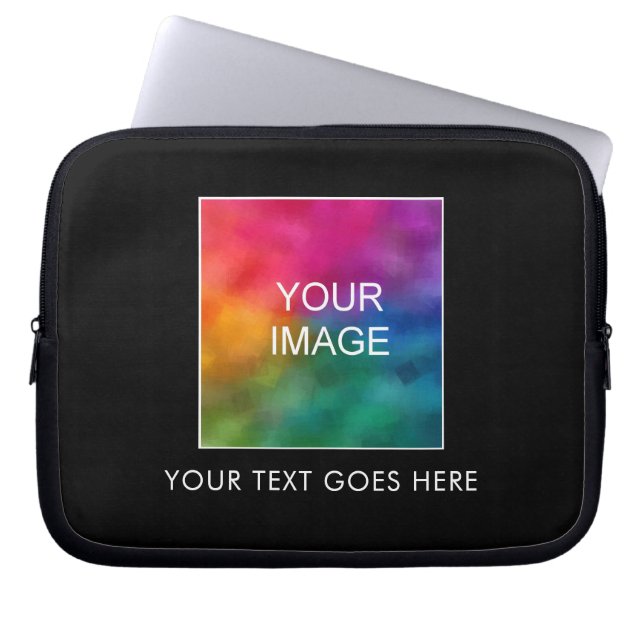 Customizable Text Image Design Color Template Laptop Sleeve (Front)
