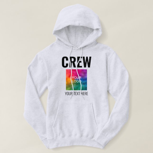 Customizable Text Logo Double Sided Mens Crew Hoodie (Design Front)