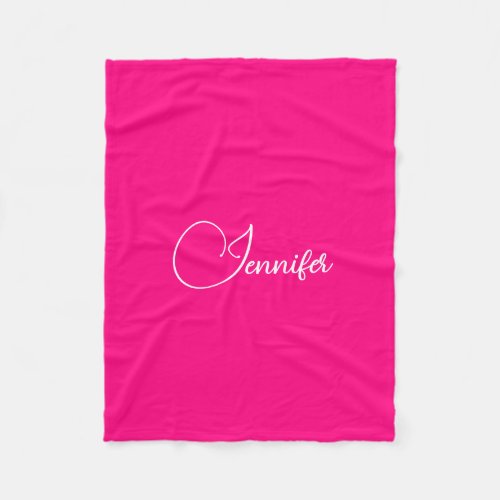 Customizable Text Names Wow Pink Template Fleece Blanket