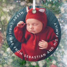 Customizable Text & Photo Elegant Merry Christmas