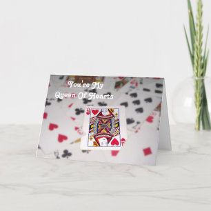 Customizable Text / Queen Of Hearts Card