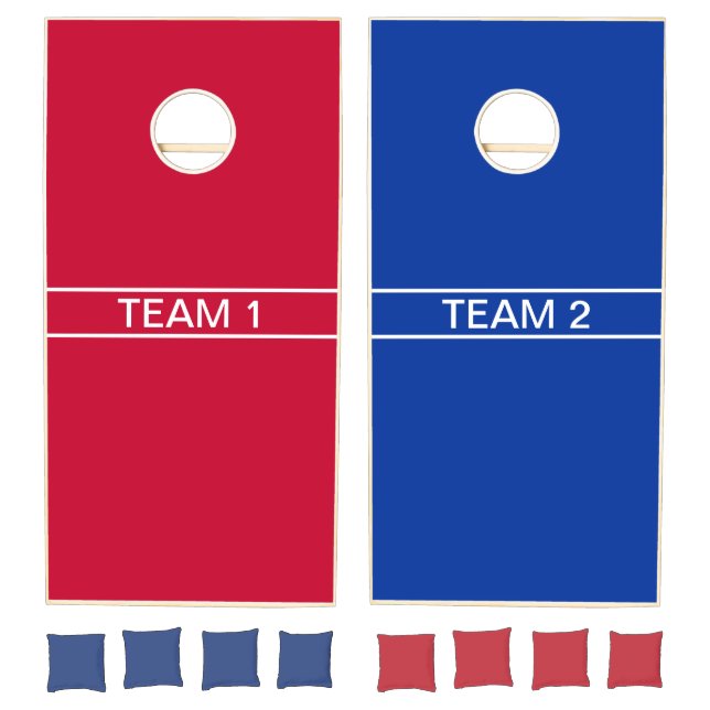 Customizable Text | Red White & Blue Cornhole Set (Set)