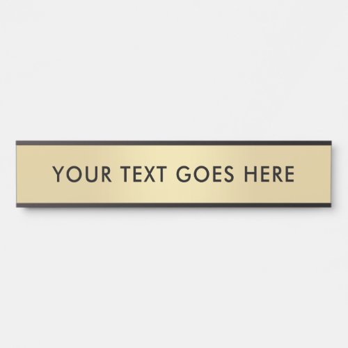 Customizable Text Room Name Gold Black Template Door Sign